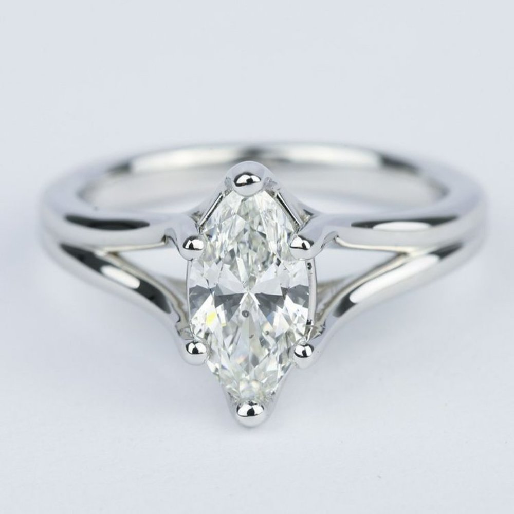 IGI 1Ct Marquise Lab Grown Diamond Engagement Ring